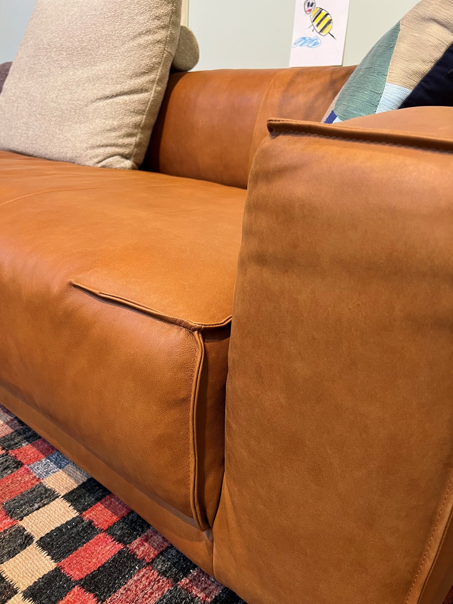 freistil rolf benz 136 leather sofa cognac