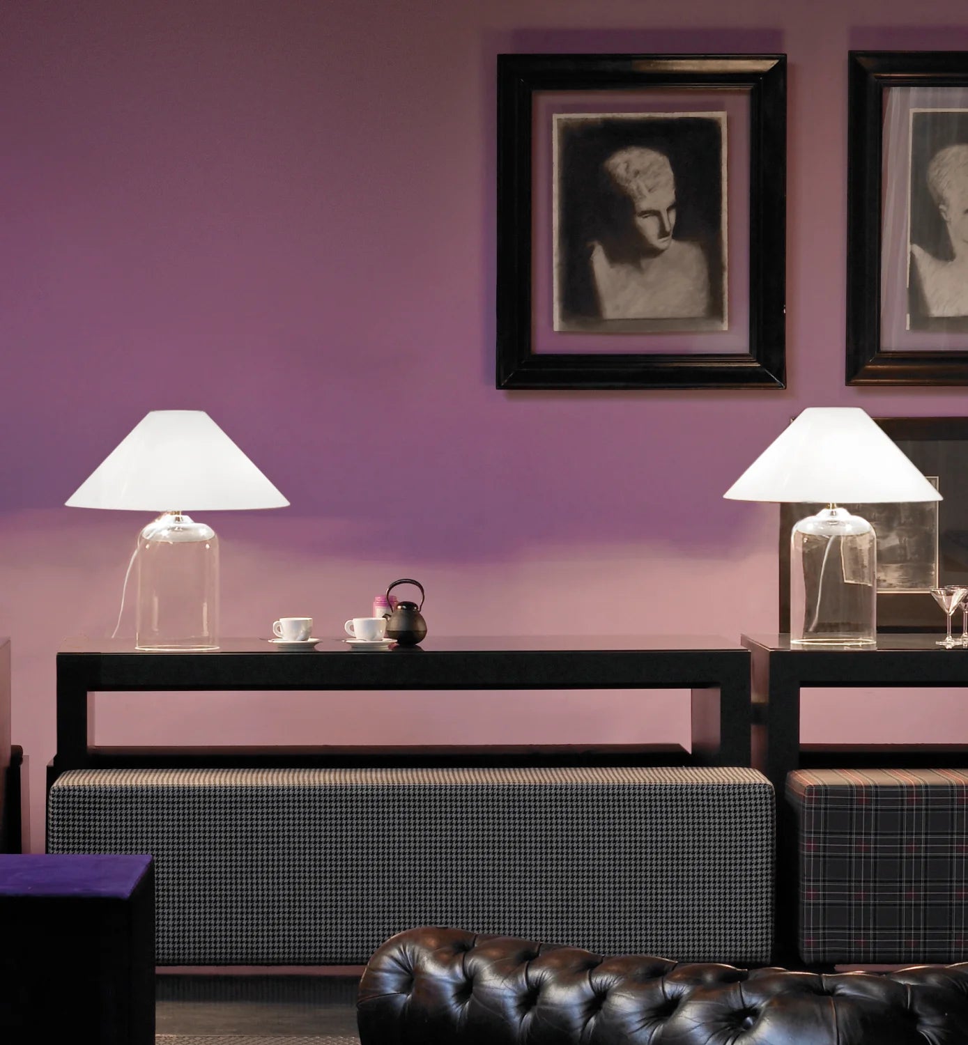 Vistosi Alega Table Lamp Italian Murano Glass minimal