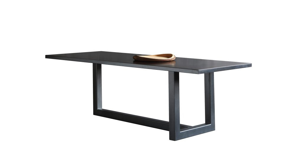 Zeus Augustin Dining Table Black Steel Metal contemporary modern design