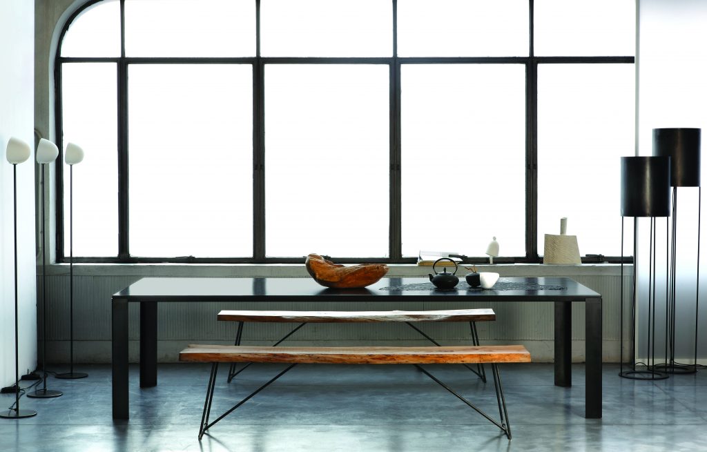 Zeus Old Times Dining Bench Olive Wood Live Edge made in Italy