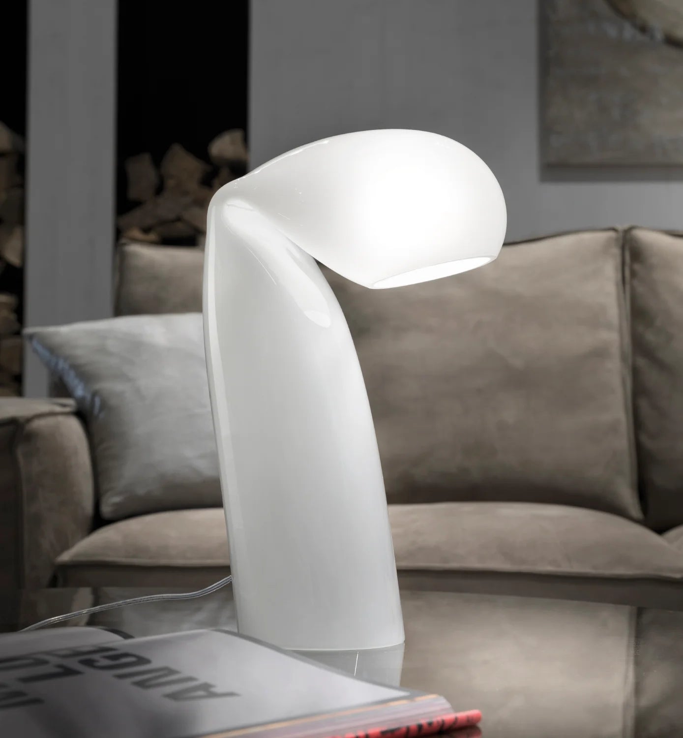 Vistosi Bissona Table Lamp Glass White