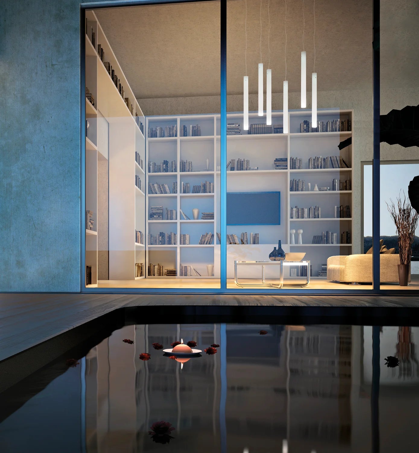Vistosi Candela Pendant Lamp Murano glass white chandelier