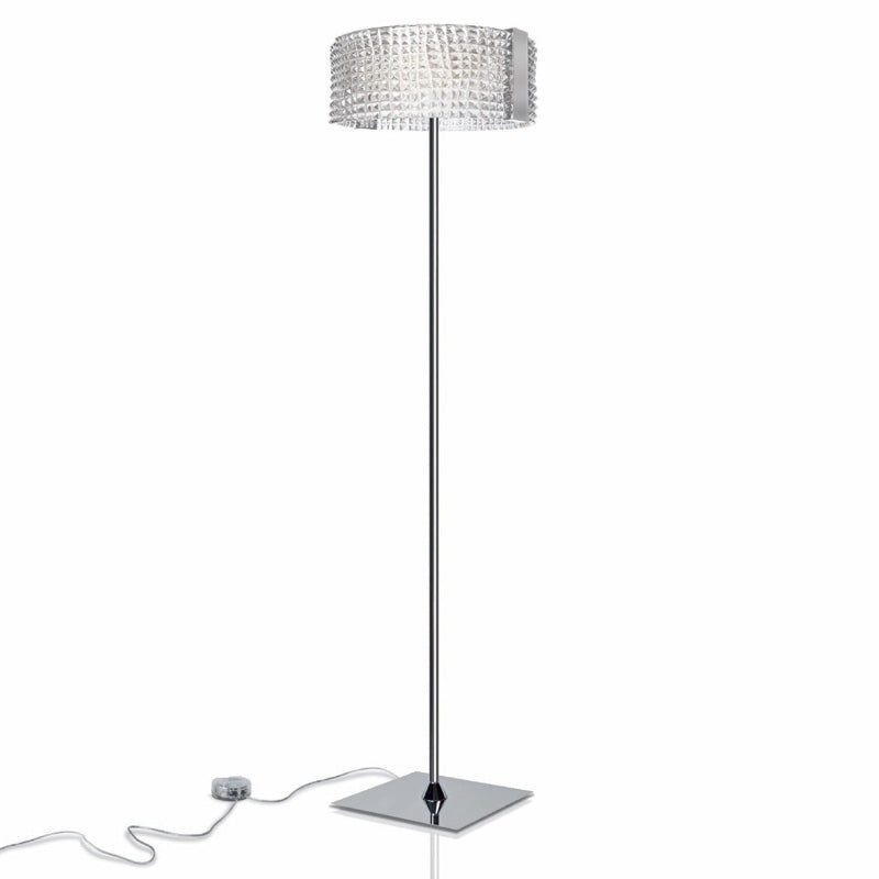Mazzega Crocodile Floor Lamp with Murano Glass round Shade made in italy