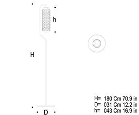 Mazzega 1946 lume floor lamp glass dimensions