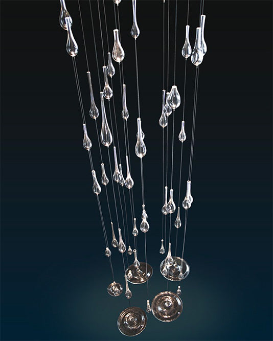 Mazzega1946 Ferro Pendant Lamp Murano Glass chandelier