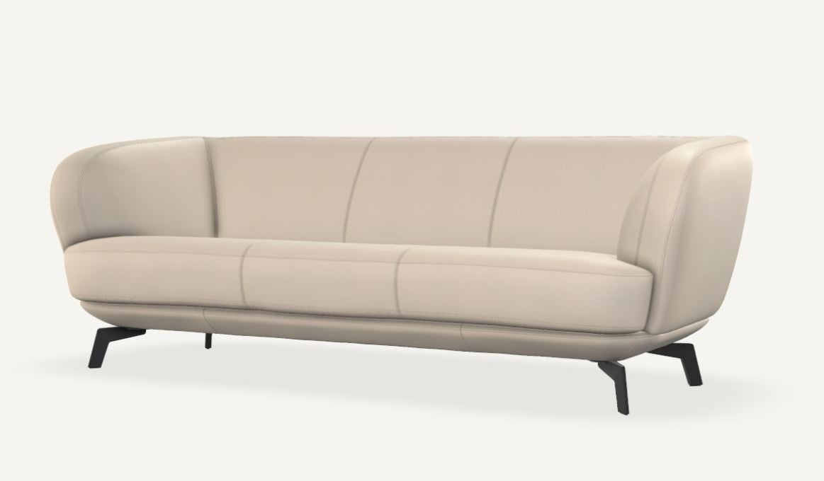 LEOLUX FLINT MODERN SOFA 3-SEATER IN PREMIUM LEATHER UPHOLSTERY
