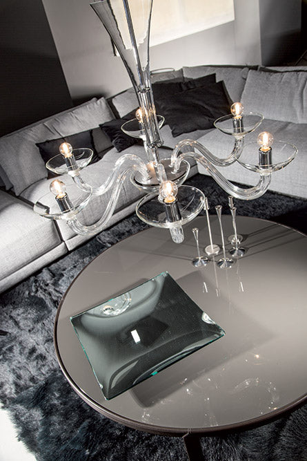 Mazzega1946 Mazzega Gaulo Pendant Chandelier in hand made Murano glass Hand Made in Italy