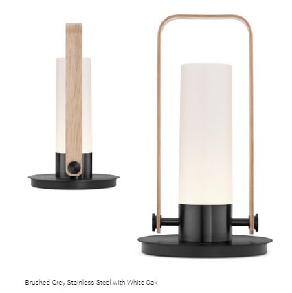 Rechargeable LED table lamp from Luna designed in Italy