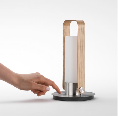 Portable rechargeable LED table lamp with handle