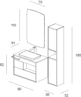 Mastella Lume 03 Bathroom Vanity