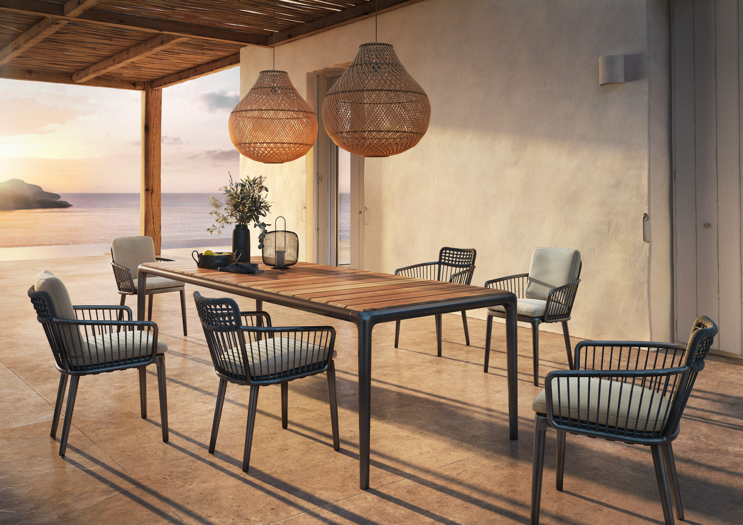 Rolf Benz Yoko Outdoor dining table teak wood modern german