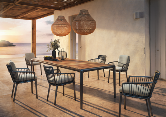 Rolf Benz Yoko Outdoor dining table teak wood modern german