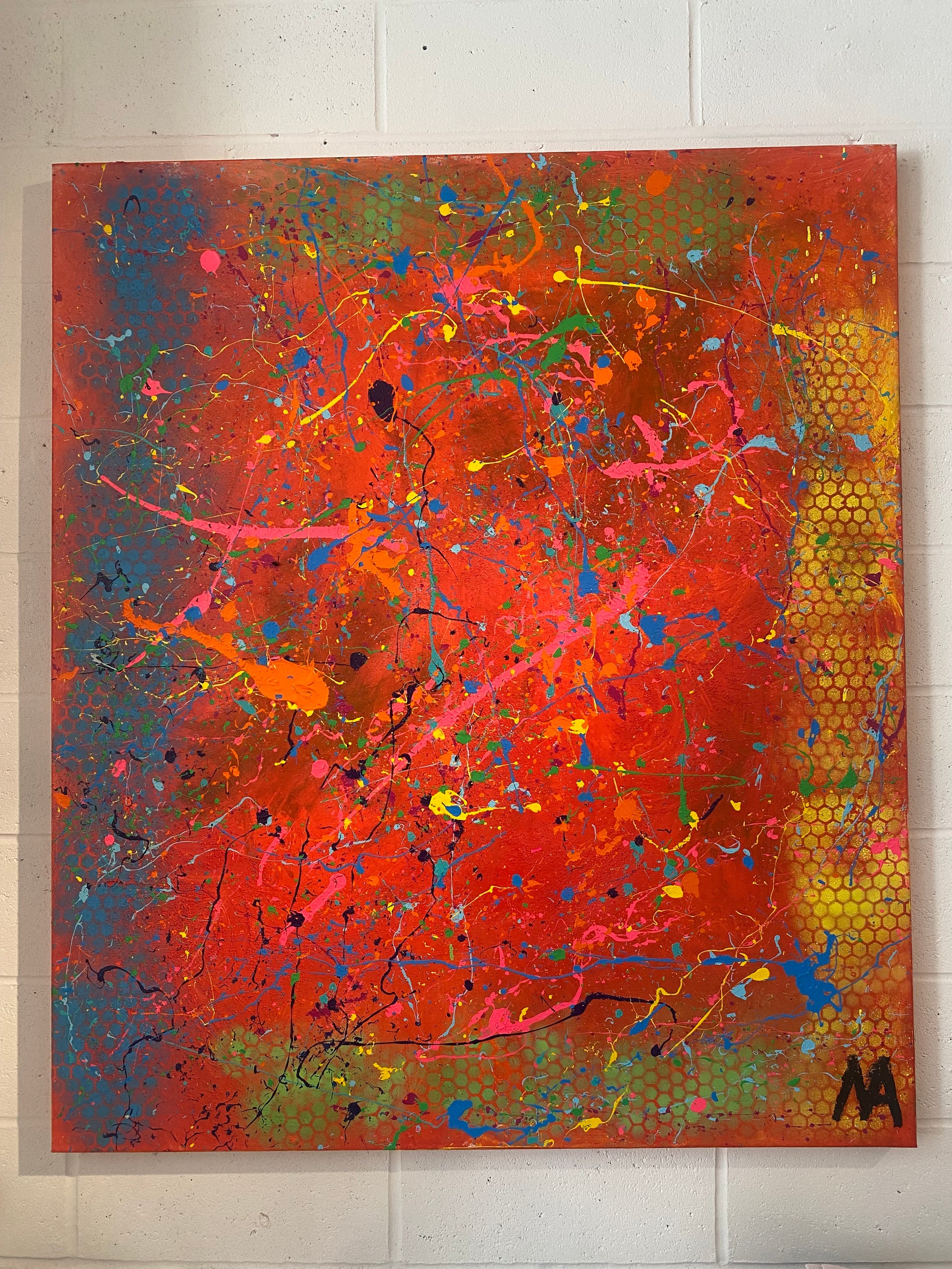 Mikail Akar original painting acrylics on canvas exhibit at Modus10 Soho New York