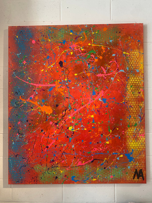 Mikail Akar original painting acrylics on canvas exhibit at Modus10 Soho New York