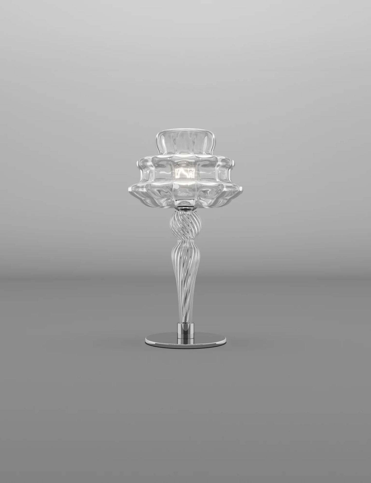 Vistosi Novecento Table Lamp Murano glass clear