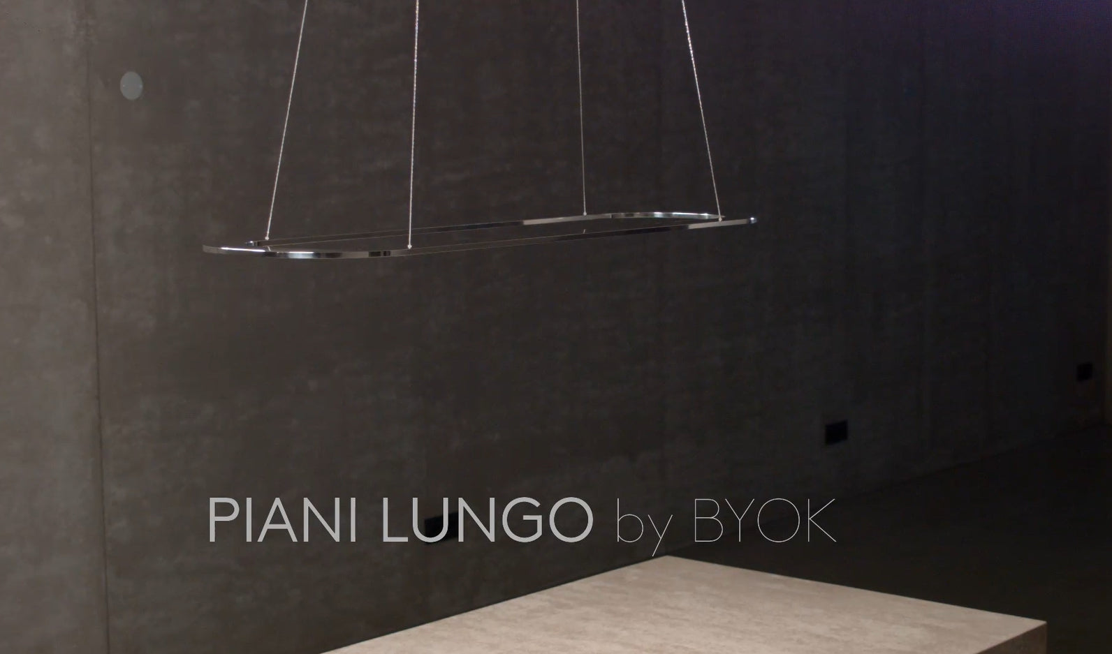 Byok Piani Lungo LED Ceiling Pendent Lamp in high gloss polished finish  Made in Germany