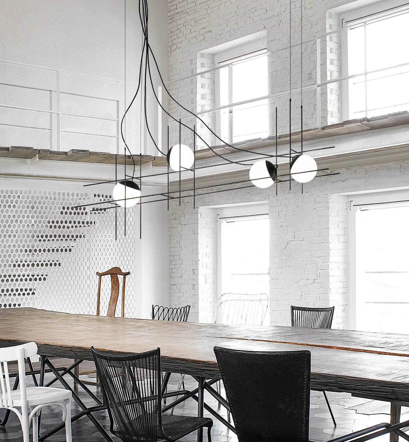 Vistosi Plot Frame modern Pendant Lamp over dining table