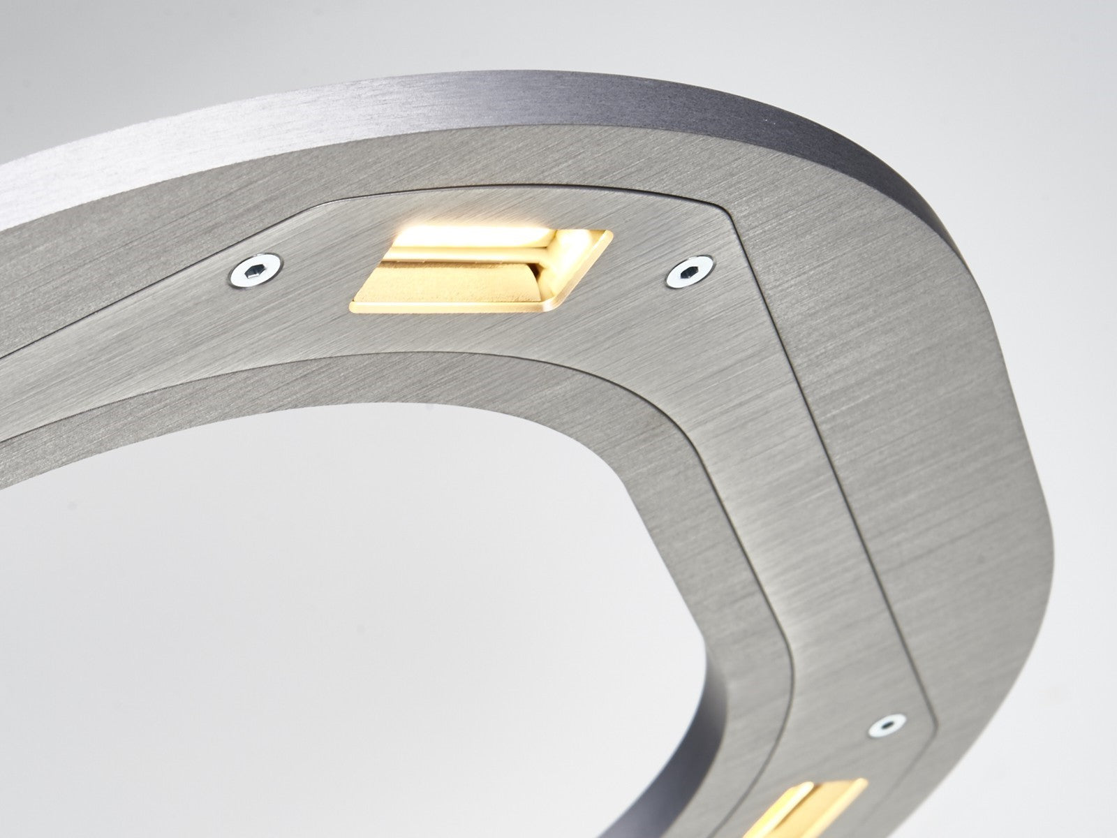 Byok Piani Lungo LED Ceiling Pendent fixture close-up in Matt brushed Finish  Made in Germany