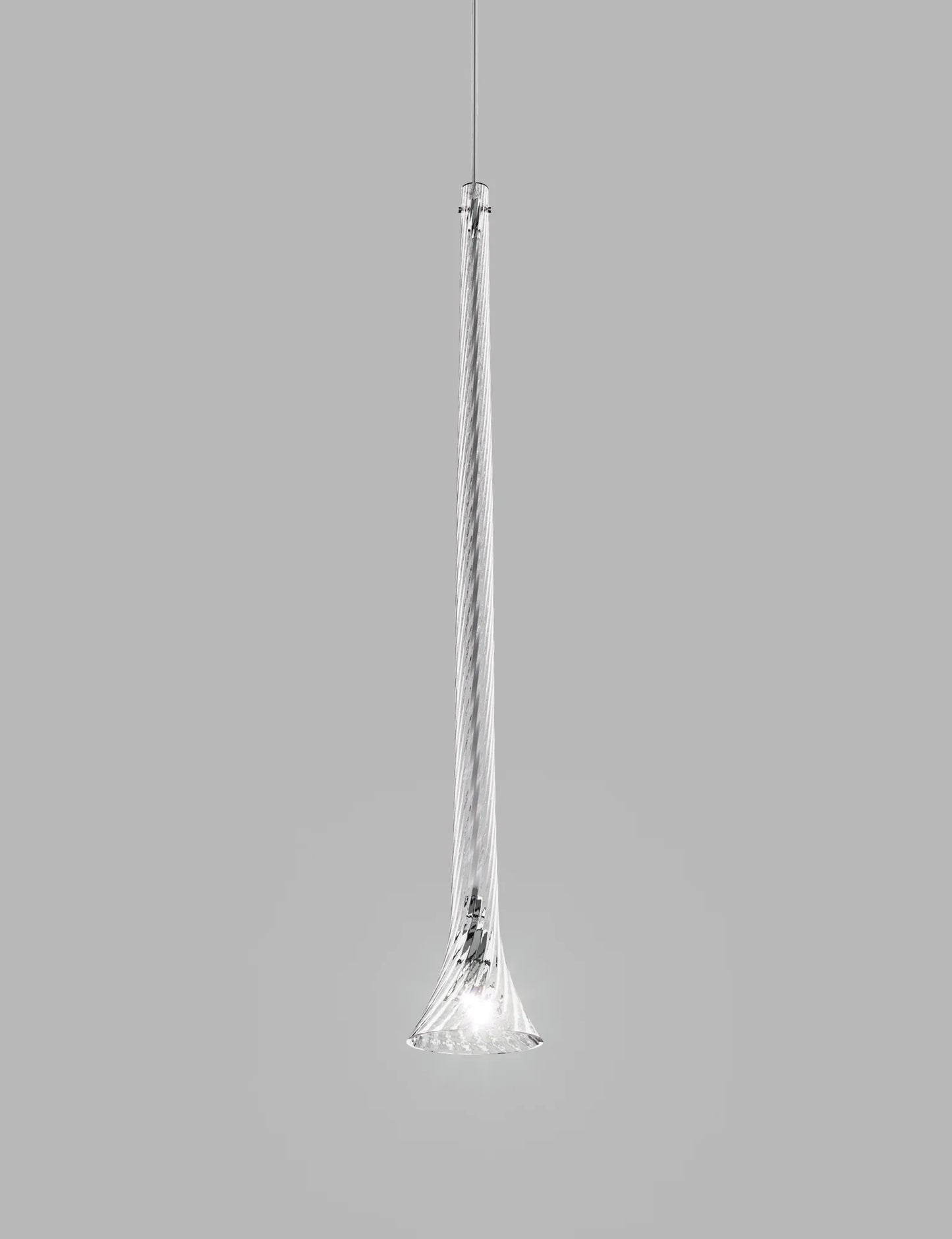 Vistosi Sissi Clear Glass Pendant Lamp made in Italy