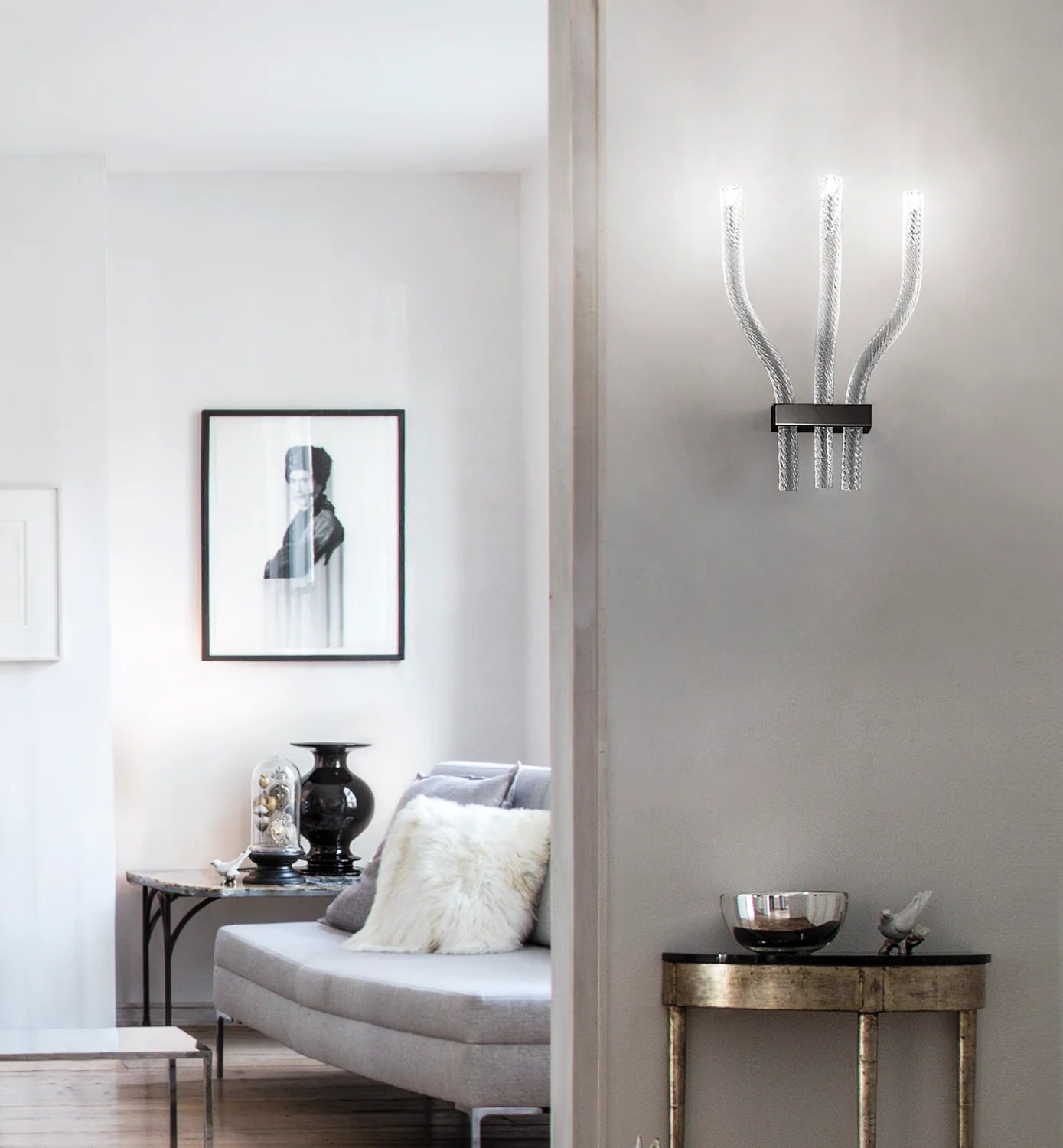 Vistosi Stardust Wall Sconce Lamp hand blown glass