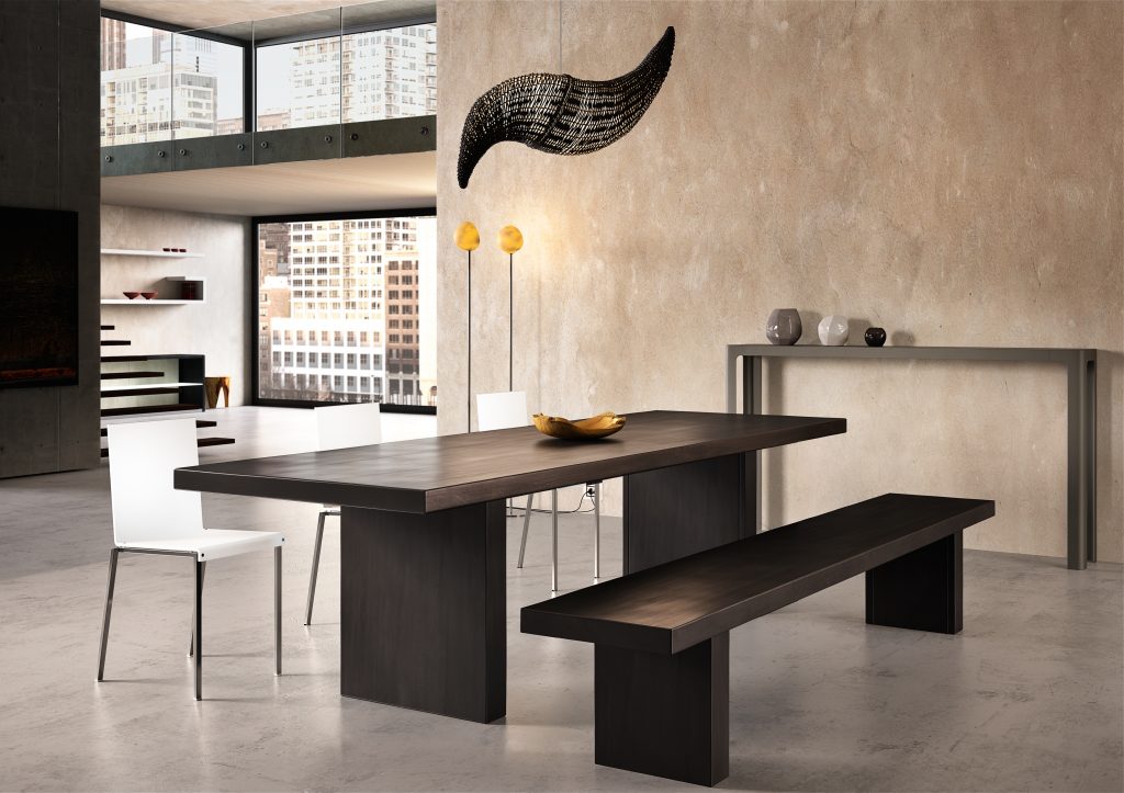 Zeus Tommaso Dining Table office desk black metal Italy minimal industrial