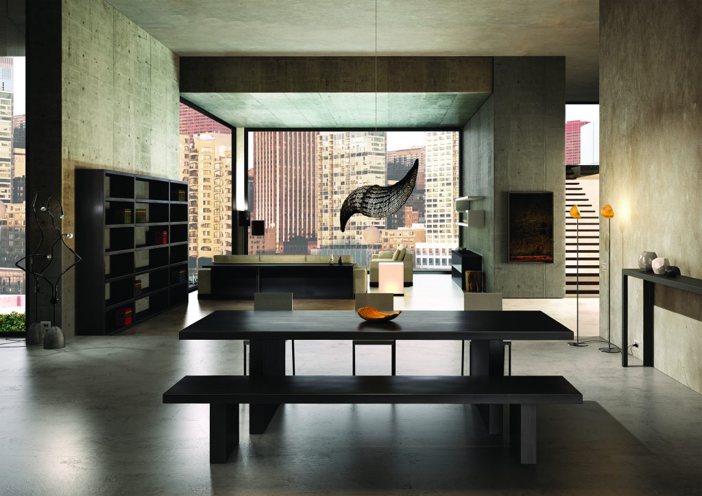 Zeus Tommaso Dining Table office desk black metal Italy minimal industrial