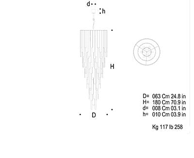 Mazzega1946 Waterfall Pendant Lamp