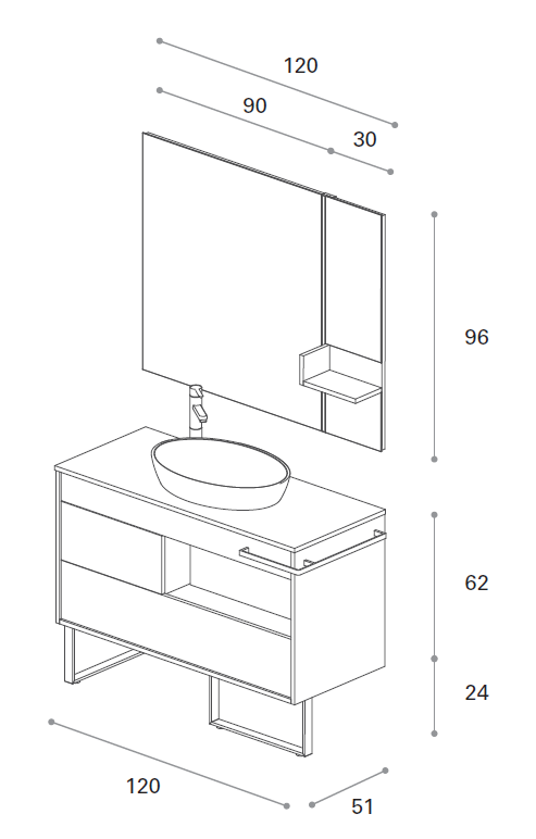 Mastella Lume 06 Bathroom Vanity