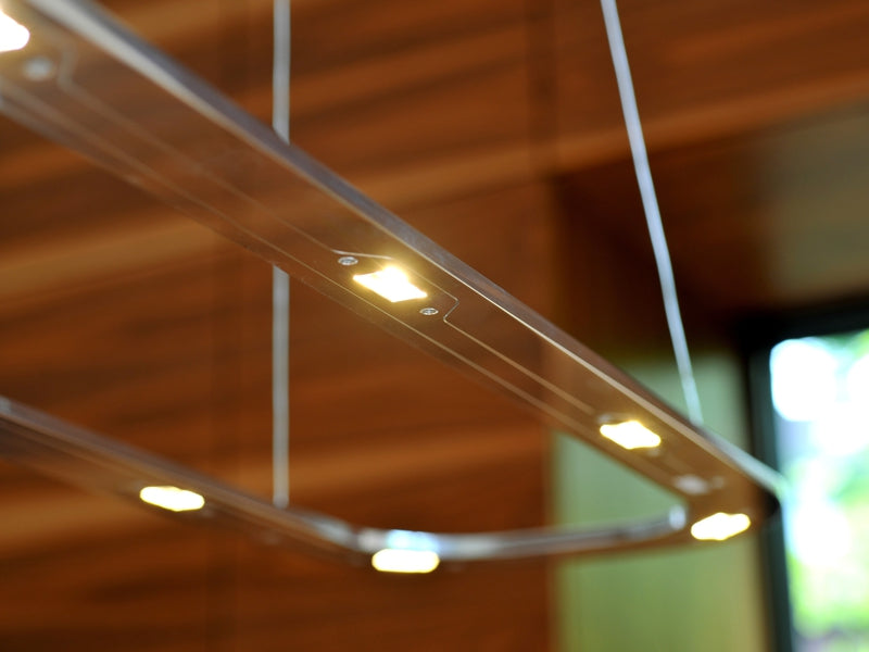 Byok Piani Lungo LED Ceiling Pendent Lamp in high gloss polished finish Made in Germany