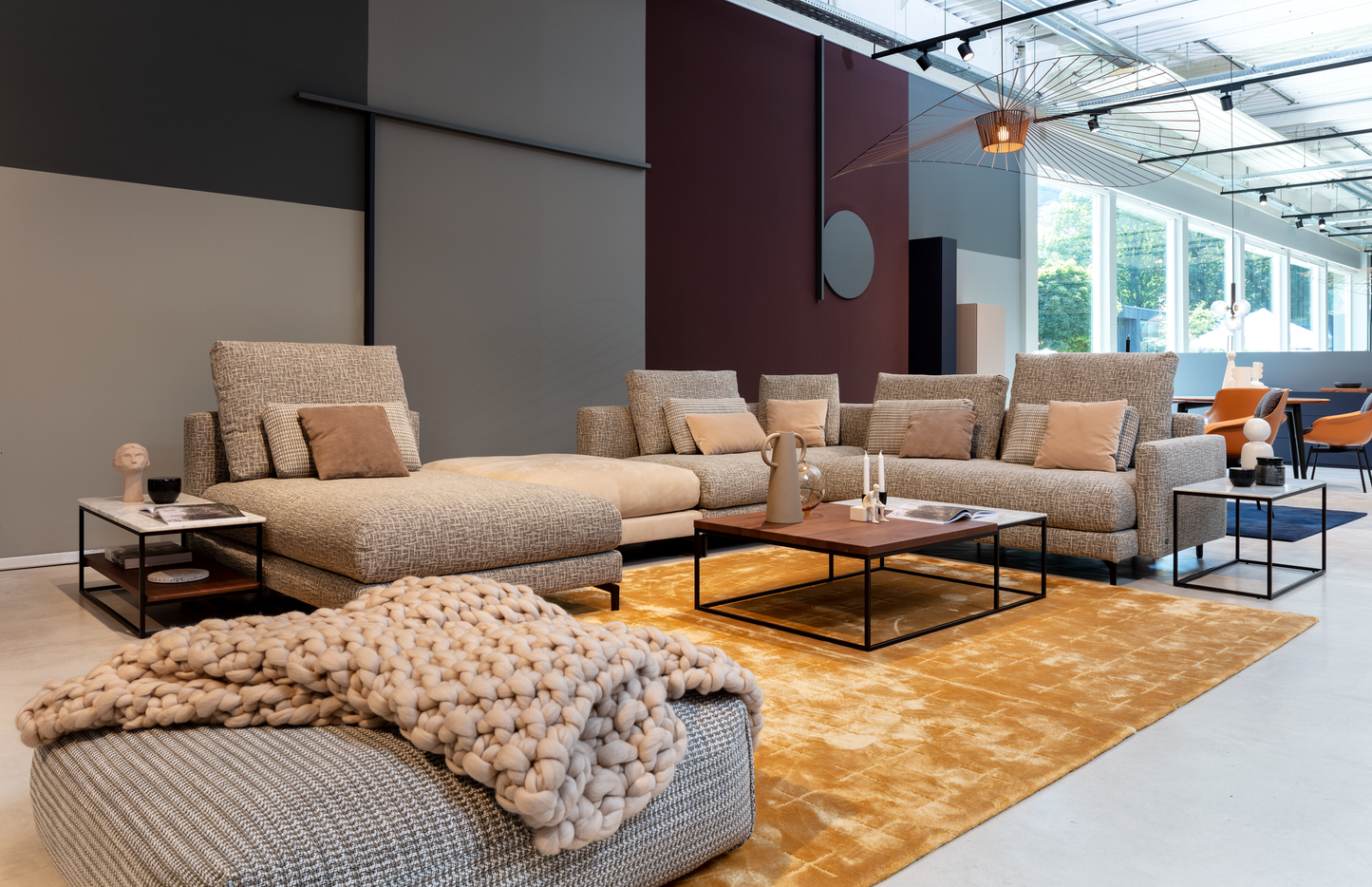 Rolf Benz Nuvola sectional fabric sofa