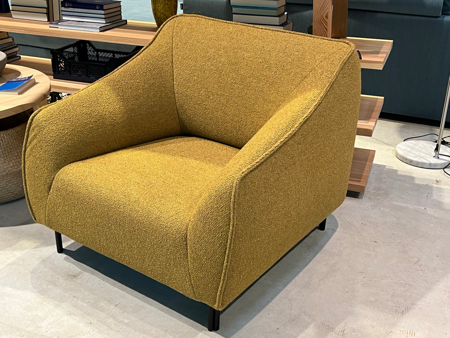 Freistil Rolf Benz 132 armchair in yellow fabric