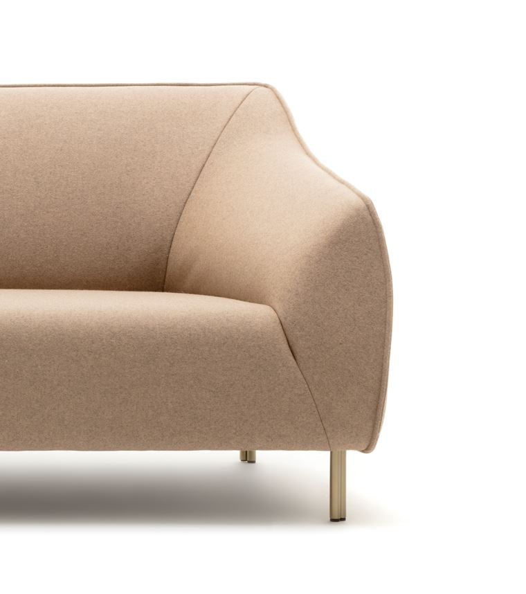 beige fabric one-piece sofa