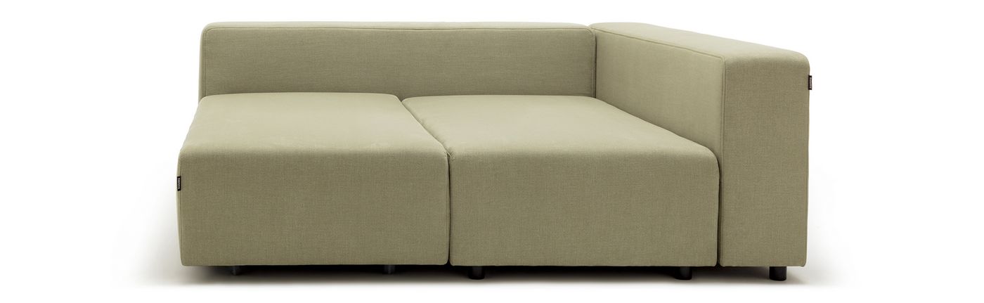 Freistil Rolf Benz 137 Sofa bed in reed green fabric