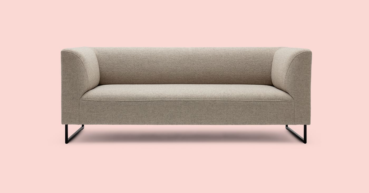 Freistil Rolf Benz 160 one-piece sofa in grey fabric