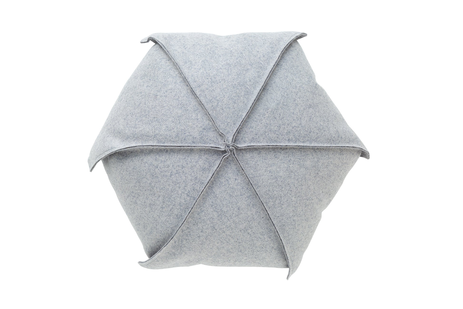 Freistil by Rolf Benz 179 cushion with seams in silver grey wool fabric