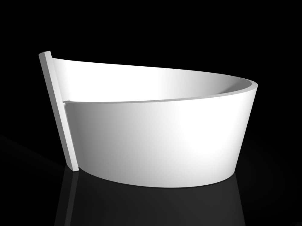 Mastella Anahita Freestanding Bathtub in white cristalplant from Italy