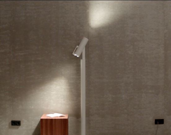 Byok Barrone Floor Lamp in white matt finish with uplight and downlight