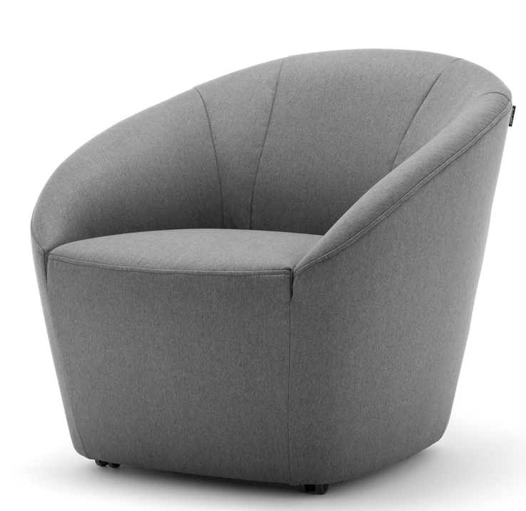 Freistil by Rolf Benz 178 Lounge Chair in Grey Fabric