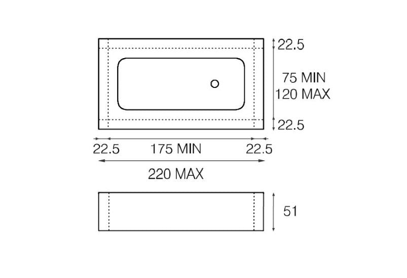 Mastella Kelly Freestanding Bathtub in white deimos dimensions
