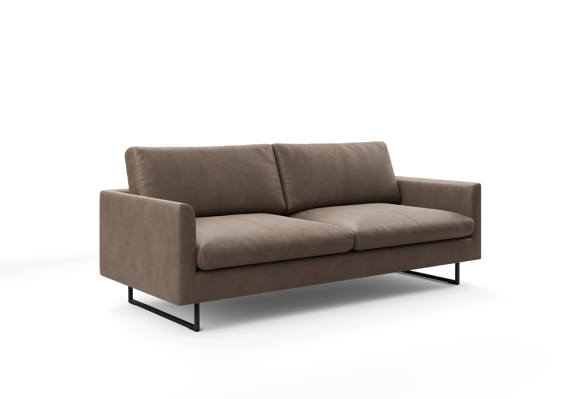 Freistil by Rolf Benz 134 Sofa in brown grey leather