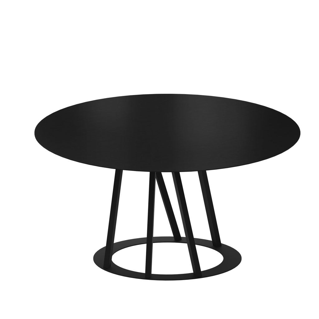 Zeus Round Dining Table in copper black sand touch finish