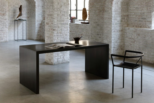 Zeus Big Irony Black Metal Desk Table Minimal Italy