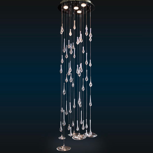 Mazzega1946 Ferro Pendant Lamp glass chandelier