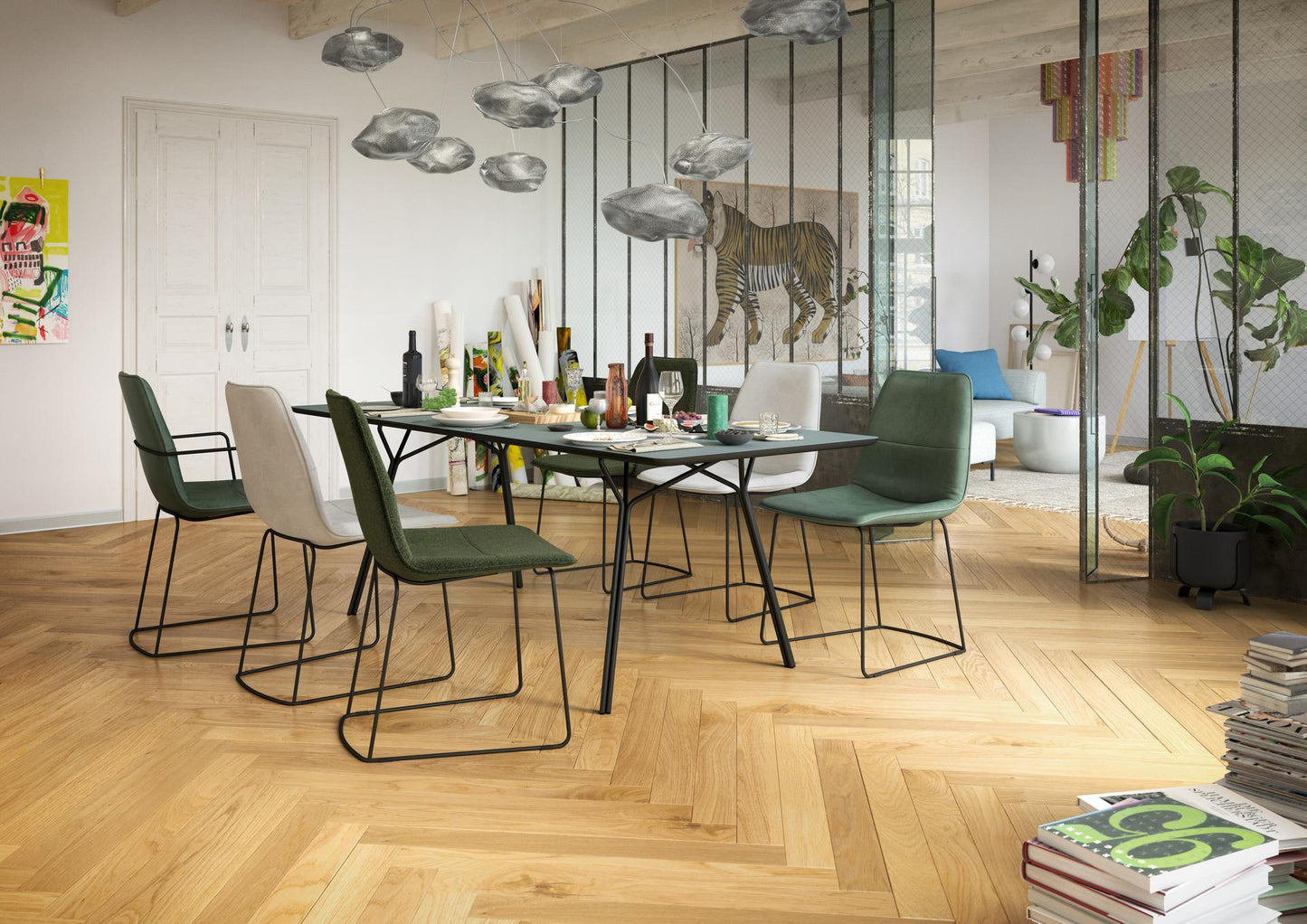 Freistil by Rolf Benz 120 Dining Table with Fenix Table Top