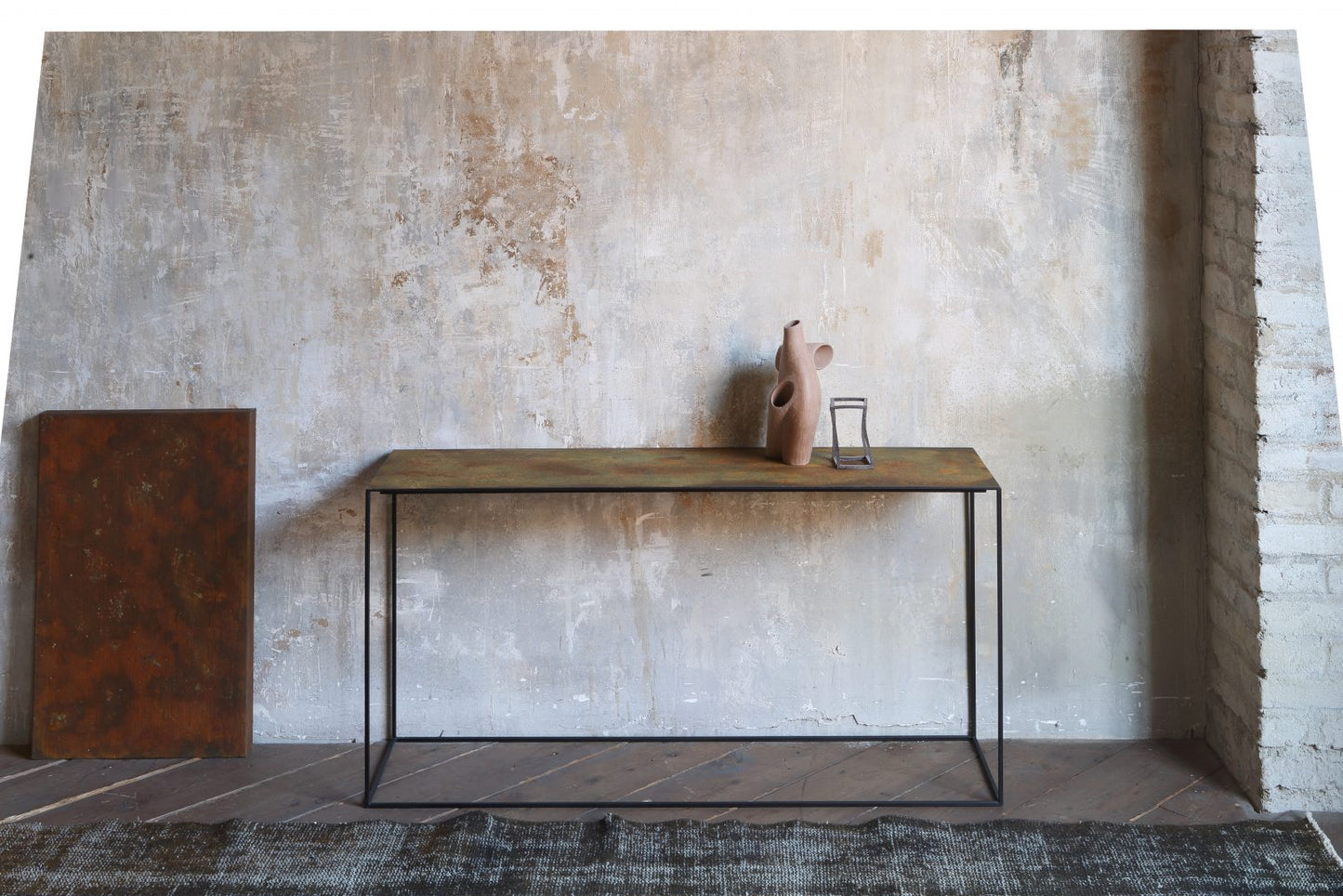 Steel Console Made in Italy by Zeus rust finish