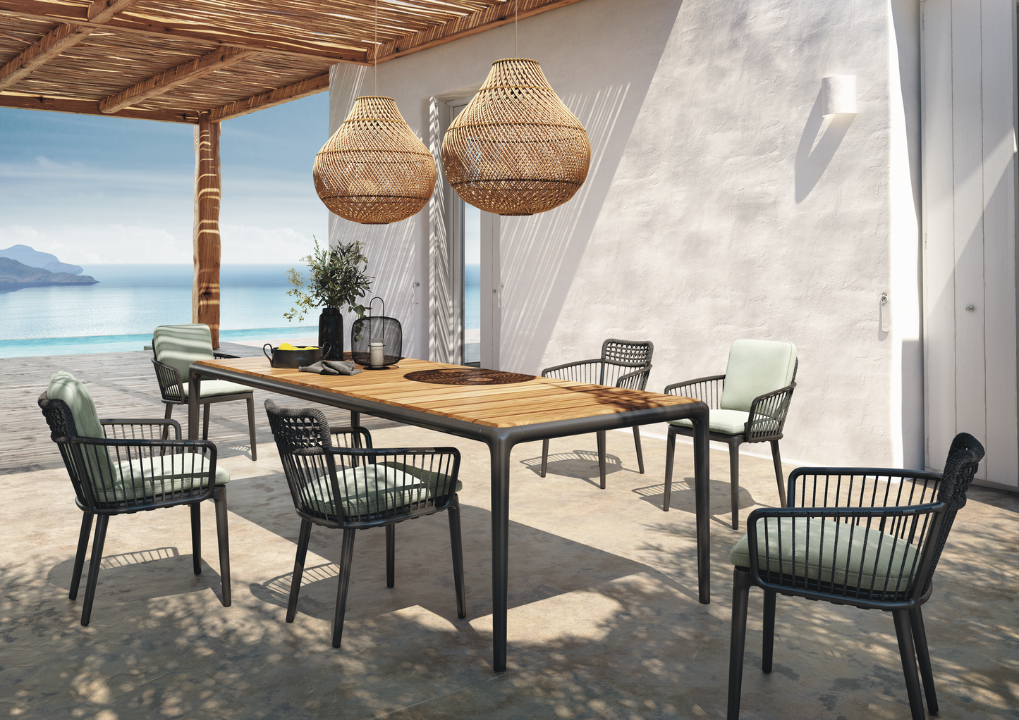Rolf Benz Yoko Outdoor dining table teak wood modern german