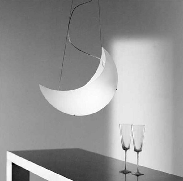 Mazzega 1946 Mazegga1946 Moon Pendant Lamp White Murano Glass from Italy - Ceiling Pendant Light