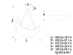 Mazzega 1946 Moon Pendant Lamp