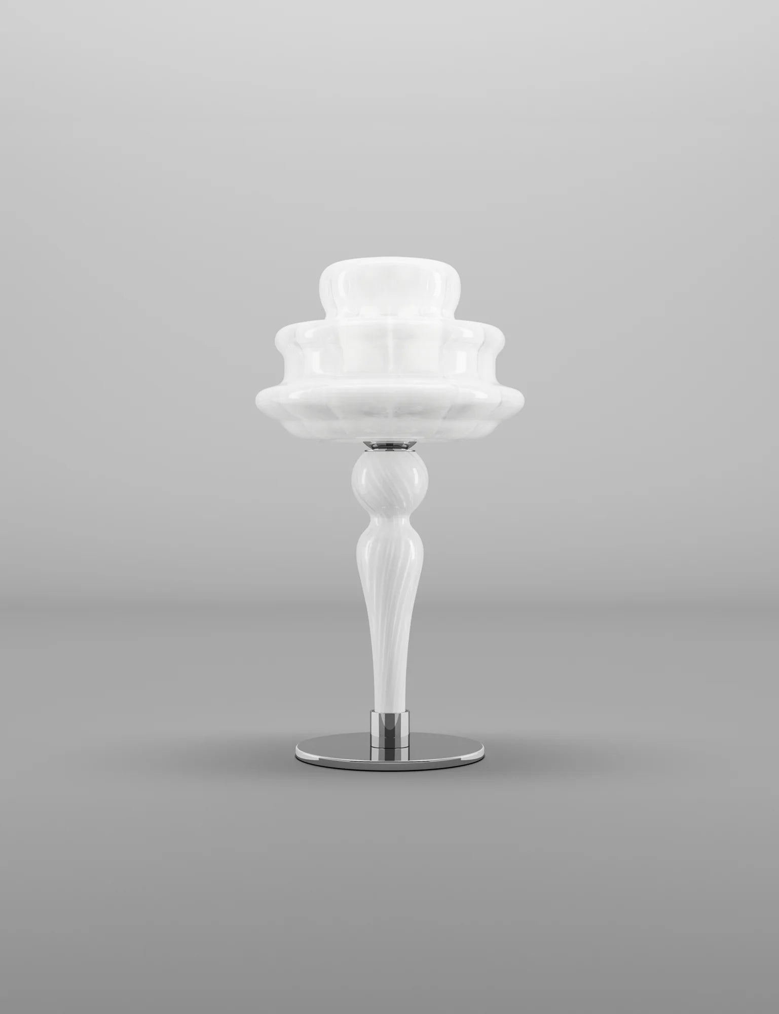 Vistosi Novecento Table Lamp white glass