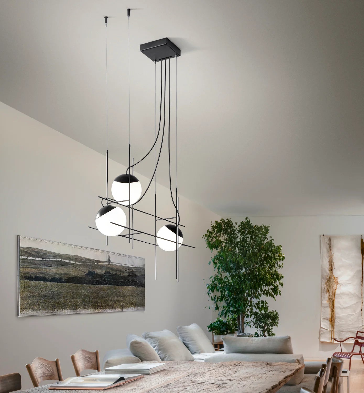 Vistosi Plot Frame Pendant Lamp dining room lighting